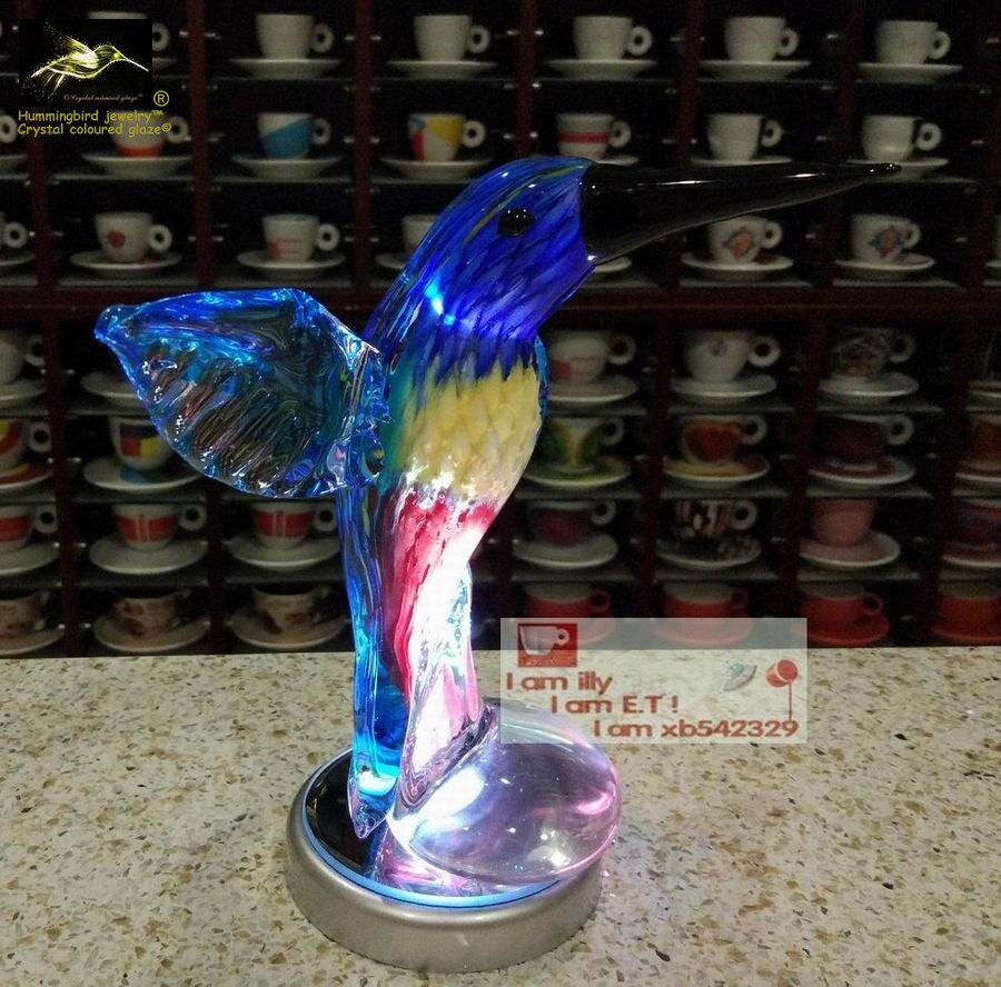 Glazed Gifts Car Front Glazed Ornaments Bookcase Ornaments Glazed Night Lights Colorful Translucent Hummingbirds