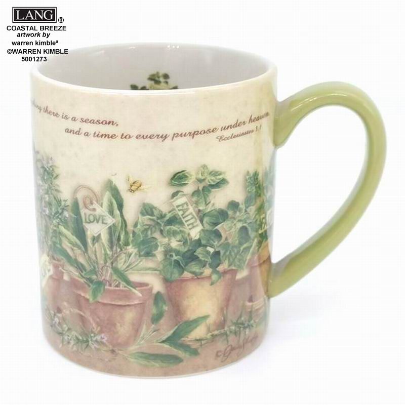 Foreign Trade Boutique LANG Mug Standard American Mark Painted Cup Flower Pot Green Plant Coffee Cup Accompanying Cup