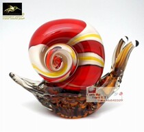 Wonderful glazed glazed glaze front ornaments bookcase ornaments glazed gifts light-transmitting crafts red snails