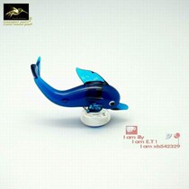 Wonderful glazed fish tank small ornaments front ornaments fish tanks glazed ornaments blue glazed dolphins