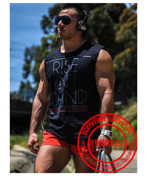 Thể hình chuyên nghiệp thể hình vest nam thể thao rào cản bông cotton đào tạo mồ hôi mồ hôi vest không tay vest nam ao thể thao