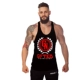 Vest thể dục chuyên nghiệp nam cotton thể thao vượt rào thể hình vest lỏng đào sâu đào mồ hôi