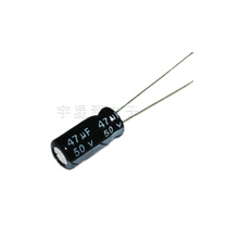 Electrolytic capacitor 50V 47uF Volume 6 * 11mm straight-plug aluminum electrolytic capacitor