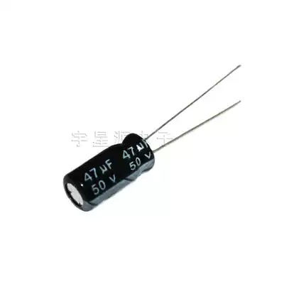 Electrolytic capacitor 50V 47uF Volume 6 * 11mm straight-plug aluminum electrolytic capacitor