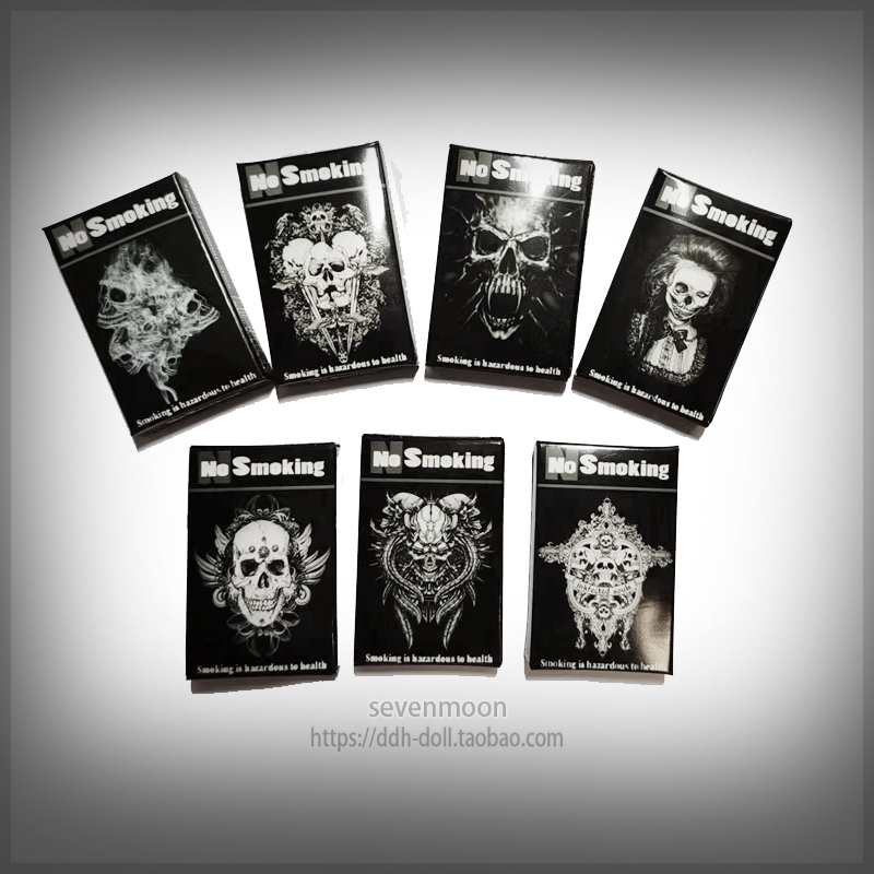 Mini Empty Boxes for Bjd Dolls for Posing, Cigarette Box, Skull, Longevity Symbol, Dark Style, Uncle Figure, 1/3, 1/4 Scale, Can Be Made According to Your Own Design Mini Empty Boxes for Bjd Dolls for Posing, Cigarette Box, Skull, Longevity Symbol, Dark Style, Uncle Figure, 1/3, 1/4 Scale, Can Be Made According to Your Own Design