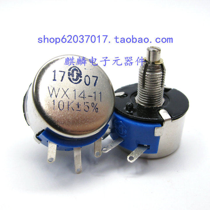 WX14-11 WX14-11 3W 1K 1 5K 1K5 2 2K 2K 2K2 3 2K2 3K 3K 3K3 with locking single ring wire winding potentiometers