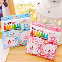 Kindergarten cute baby hobby oil painting stick 8 color 12 color 24 color graffiti crayon primary school student reward box