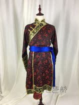 Mens Mongolian dance suit combined practice dress set for red hero clothing art and drama costumes set to do