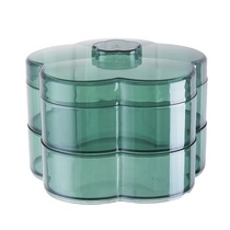 Transparent can be superimposed 1-T4 layer nut plate dried fruit tray living room snack box candy storage box household plastic