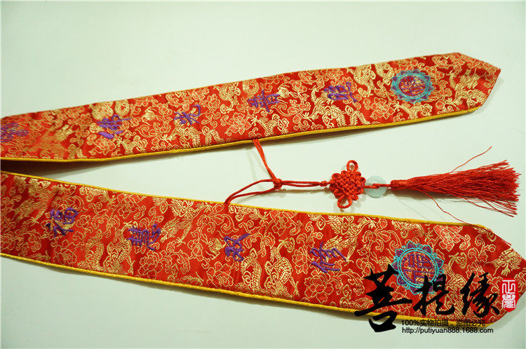 Upscale jacquard embroidery law will be a gift with Buddhist Taoist tie Yingbin with a ribbon