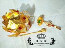 Taoist Supplies Accessories Alloy Copper Lotus Road Cap High Power Cap Hexagonal Cap Tai Chi Lotus Crown Lotus Crown