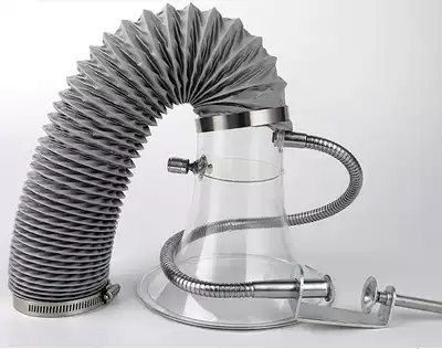 Smoke machine exhaust pipe assembly line special plastic smoking cover bell mouth exhaust pipe solder smoke hood exhaust pipe