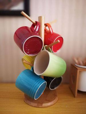 French LE CREUSET COOL COLOR ENAMEL Porcelain 350ML Mark Cup Rainbow Six Pieces Double eleven