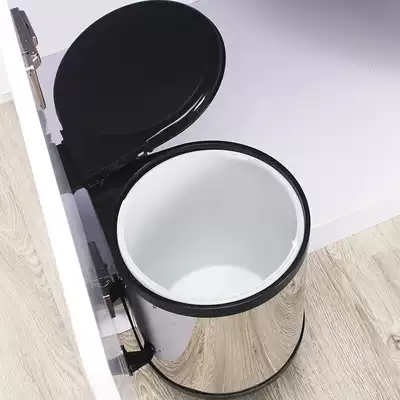 Overall cabinet hardware accessories Kitchen corner self-cover linkage stainless steel trash can unscrewed cabinet trash can