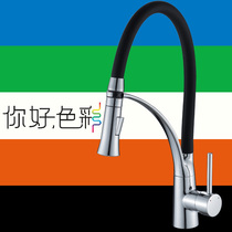 Thickened all copper kitchen faucet color universal rotatable faucet hot and cold water kitchen sink faucet