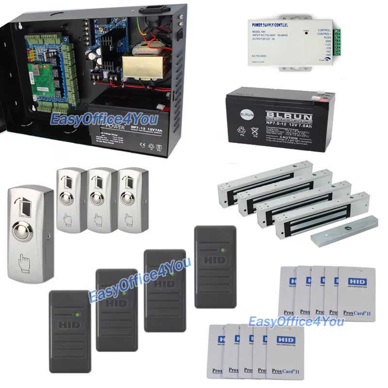 Full HID Security Systems+280kg Mag lock+ HID Reader+Card+Big PSU
