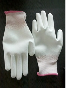 Thirteen pin PU palm gloves PU coated gloves PU palm coated gloves anti - static high temperature gloves