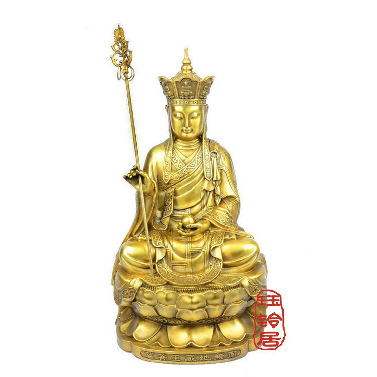 Pure bronze Tibetan king Bodhisattva statue of the Bodhisattva statue The bronze statue of the Bodhisattva statue
