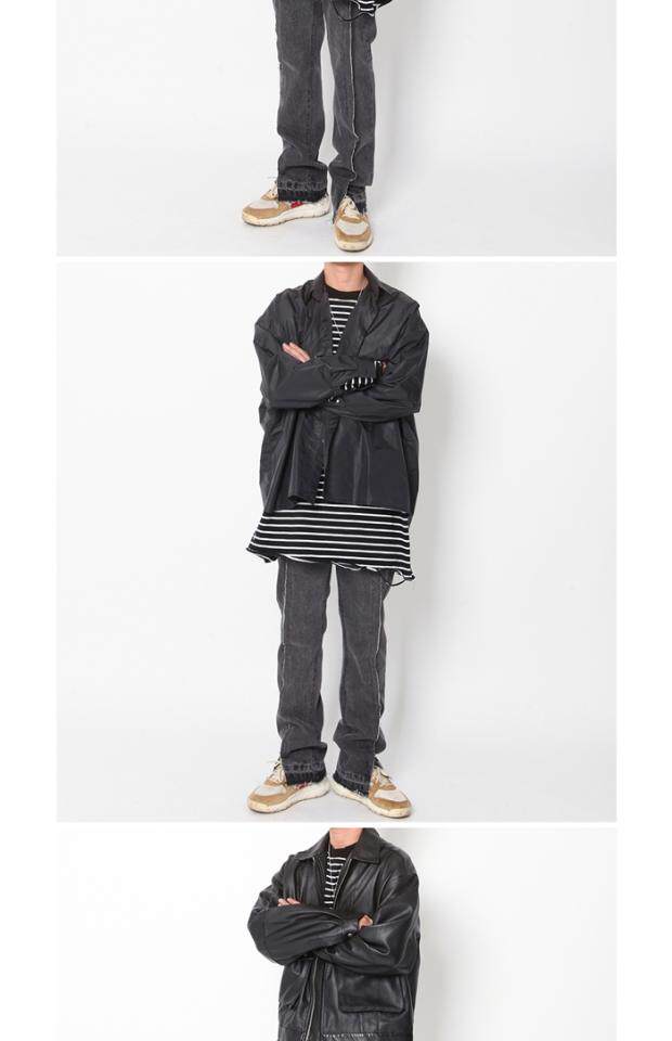 Покупать в южной корее 19SS Grunge Crow длина стороны Манжета T -Frish свитер, Others / Other 