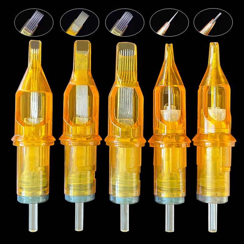 20-Piece Tattoo Needle Set, Including Short Needles, Universal Tattoo Pens, Line Drawing and Shading Needles, Yellow Dragonfly Xia an Integrated Needle Set