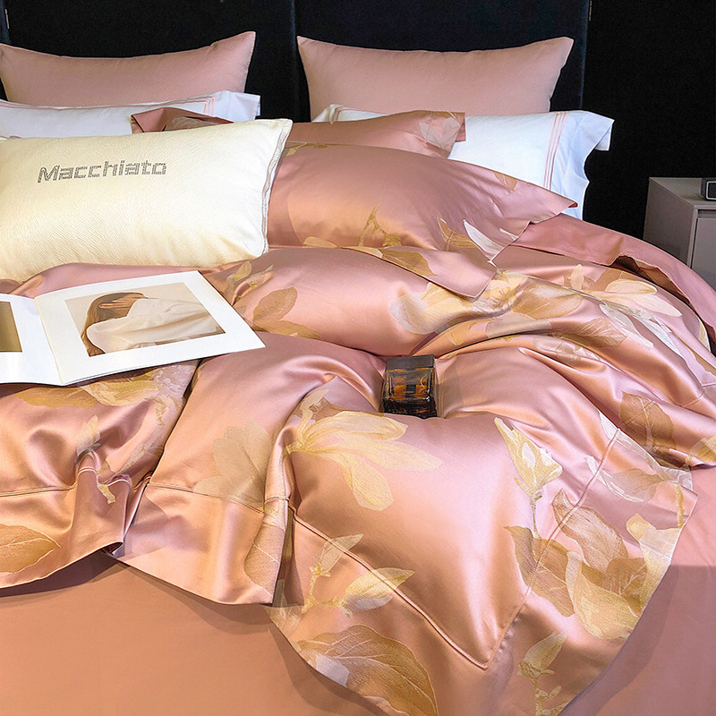 High - end 120 cotton four - piece cotton cotton cotton wedding high - sense suite suite