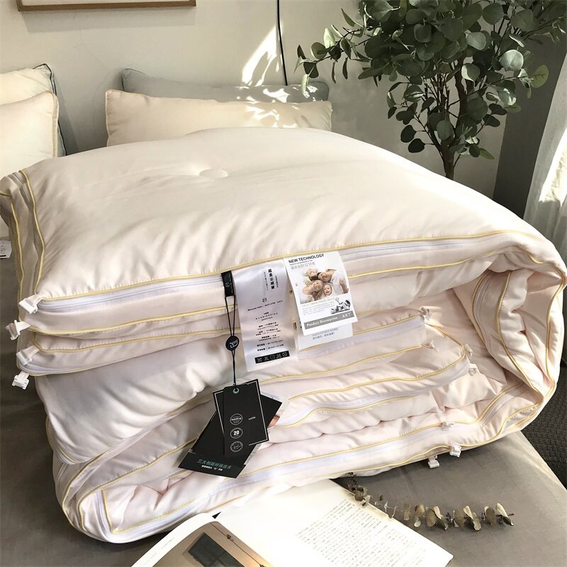 Ultra soft autumn winter quilt with primary and secondary quilt core two-in-one cloud soft quilt light and fluffy three-dimensional quilted single double quilt bedding