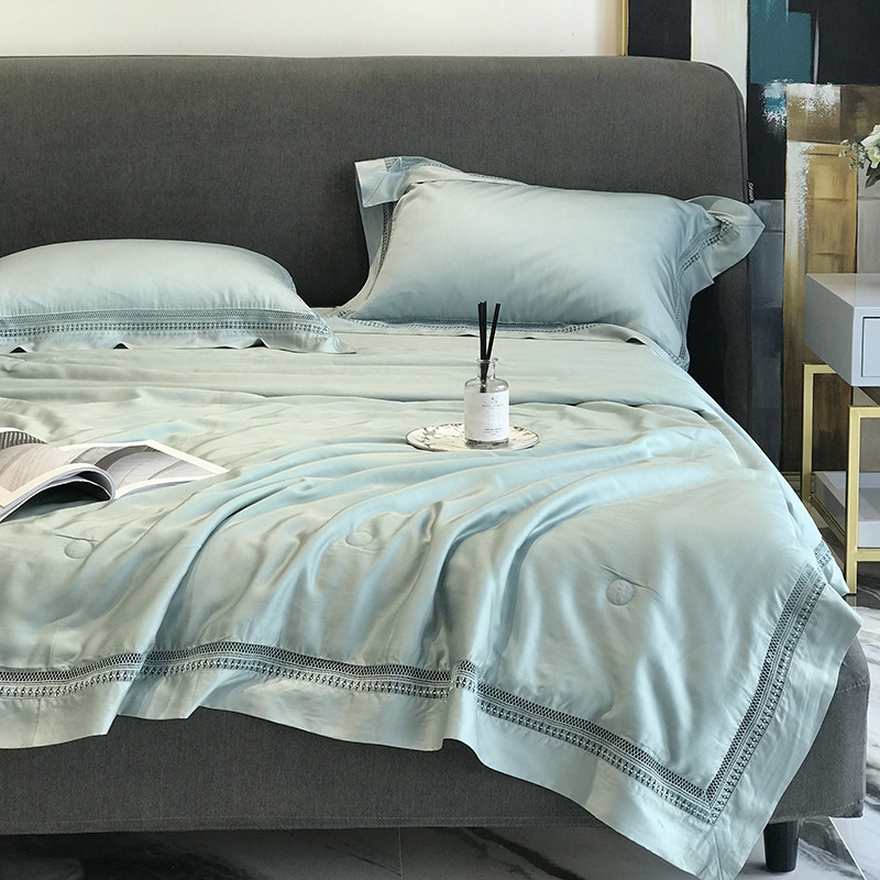 100 Lanyl skinned air conditioning is washed by four - piece double - sided summer cool by naked sleeping ice silk