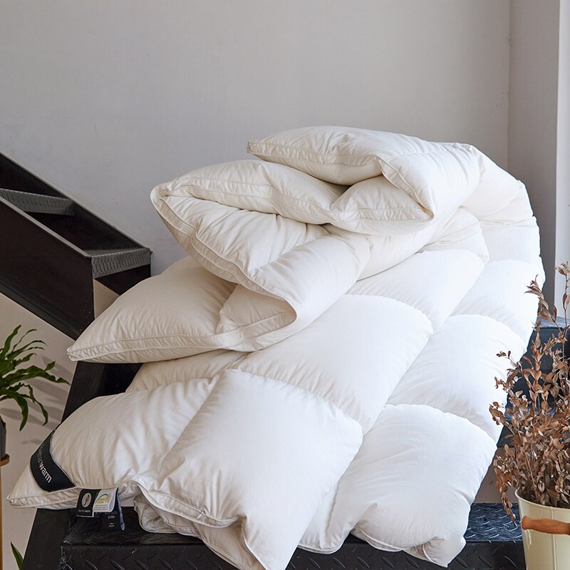 High-end 95% goose down quilt down autumn and winter quilt core warm and thick spring and autumn quilt double wedding celebration bedding