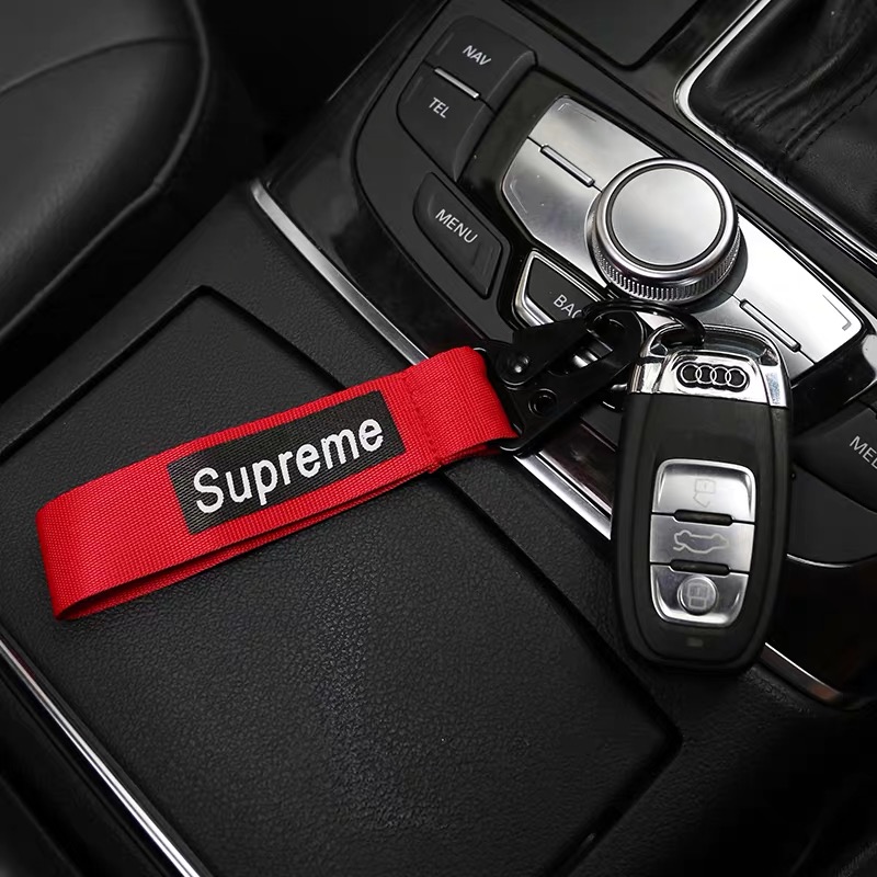 Ins net red car key chain tide brand men's simple car key zipper bag creative and fashionable personality key chain