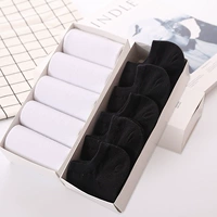 [Чулки+середина -tube] короткие 5 черных+длинные 5 белых 10 пар