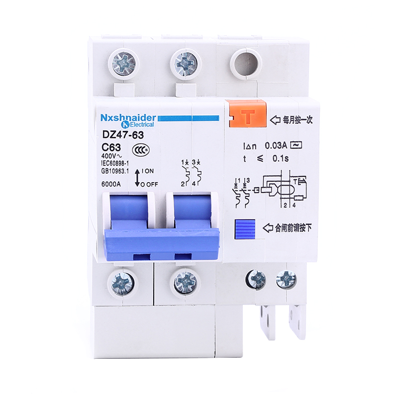 Leakage protector household 220v circuit breaker main switch electric water heater air conditioner special anti-safety DZ47 open