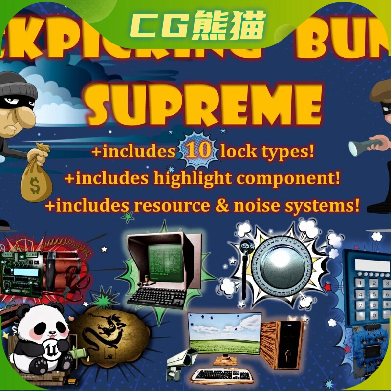 Ue5 Unreal Engine 5 Lockpicking Bundle Supreme Lockpicking and Puzzle Game Template