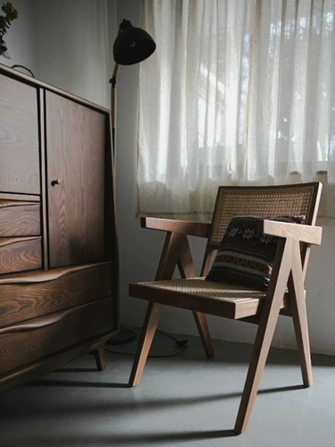 Изысканное мастерство Changdi ins ins net net red -стул вишневый дерево с твердым деревом виноградника Стул Балкон Балкон Стул Северный Кофейн