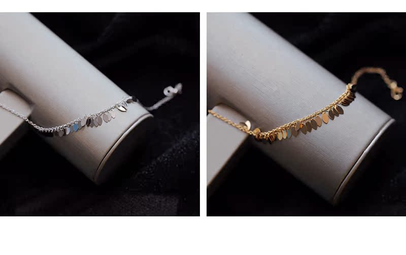 S925 sterling bạc nhỏ tươi nguyên gốc lá thông minh vòng chân đơn giản nhẫn chân phiên bản Hàn Quốc của món quà gió ngọt quốc gia lắc chân nữ vàng đẹp