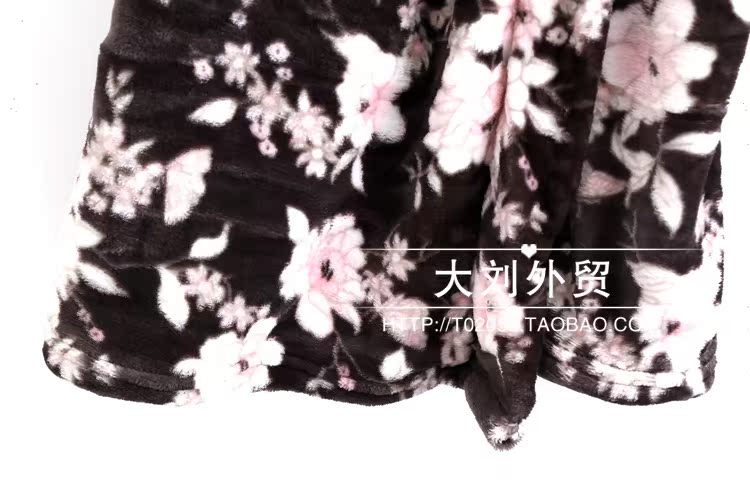 Áo choàng lông cừu san hô dài của phụ nữ nhung tùy chỉnh 18 năm phụ nữ mới mùa thu và mùa đông nhà quần áo đồ ngủ K067 đồ pijama