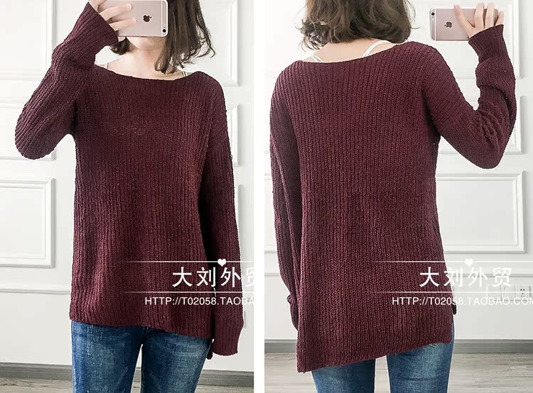 Áo len mềm mại và thoải mái, áo thun rộng, cổ tròn, áo len dài tay của phụ nữ là áo len mỏng bên trong áo sơ mi áo khoác len nữ hàn quốc
