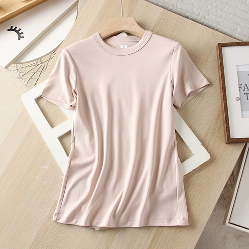 Летняя базовая приятная телу футболка, короткий рукав