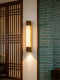 New Chinese-Style Copper Walnut Wood Spanish Marble Wall Lamp for Living Room, Bedroom, Corridor Lighting Decoration Wall Lamp