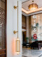 Vantio New Chinese Style All-Copper Wall Lamp for Living Room and Bedroom, Natural Marble Long Arm Wall Lamp with Wall Switch Led Lighting