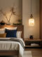 Song-Style Aesthetics, New Chinese-Style Retro Wooden Glass Small Pendant Lamp, Bedroom Bedside, Dining Room, Hallway Single-Head Atmosphere Lighting Fixture