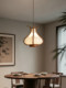 Song Dynasty Aesthetic Wooden Pendant Light, Vintage Artistic Fabric Lampshade, Fish Line-Shaped Pendant Light, Versatile Single-Head Small Pendant Light