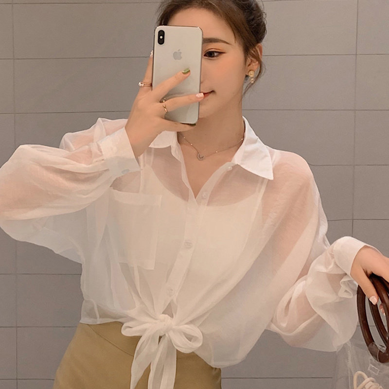 Superfairy sunscreen women Summer 2022 new loose shawl snowspun upper clothes breathable cardiovert short and thin jacket