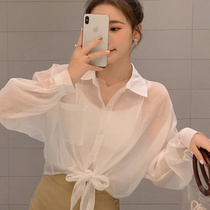 Superfairy sunscreen women Summer 2022 new loose shawl snowspun upper clothes breathable cardiovert short and thin jacket