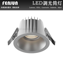 Green rice minimalist cylinder light embedded controllable silicon 0-10vdail dimming toning dodgy sky cat elf anti-glare