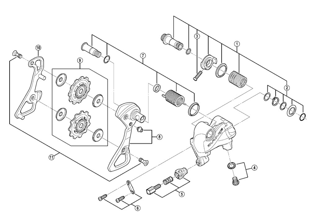 Boxed licensed Shimano DA9000 6800 9070 rear dial repair parts