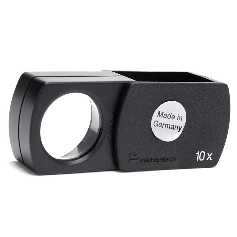 German ITV Magnifier 10 Times Portable Magnifier High Times Ancient Playing Jewelry Jade Appraisal Black