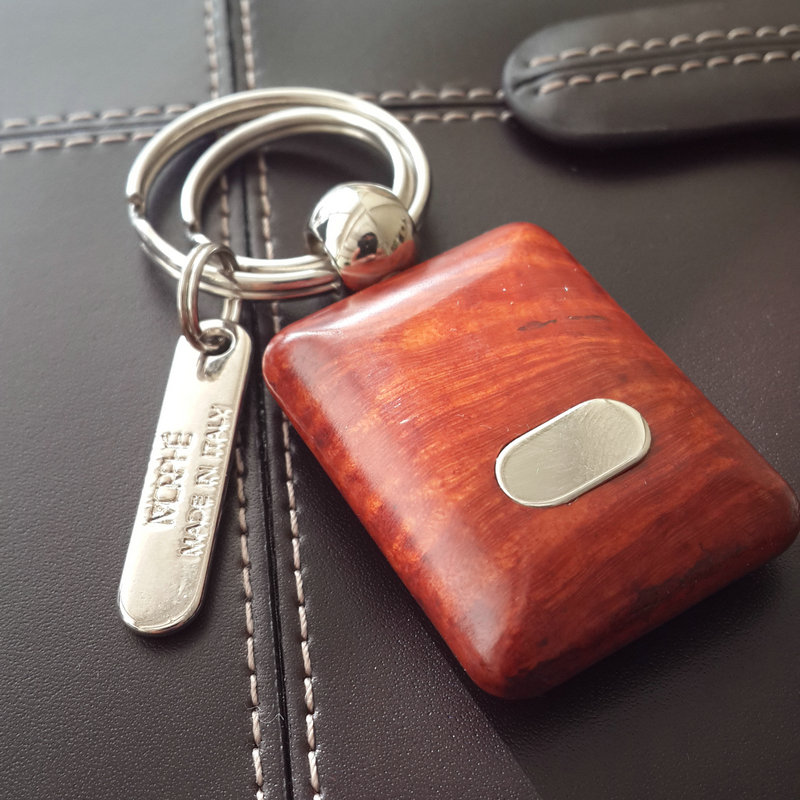 (European Hutong) Italy imported MORPHE key chain ornaments ornaments 1647 briar wood