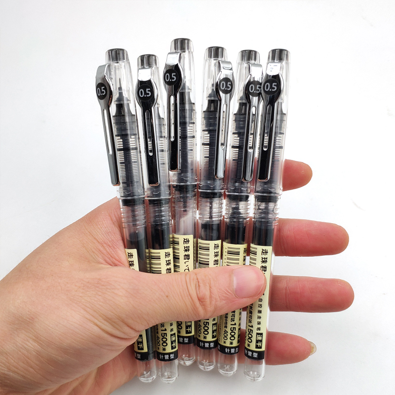 Point stone D500 Go Zhujun needle tube straight liquid self-control ink ballpoint pen hand account color gel pen 0 5m