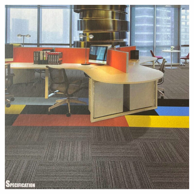 Shipa carpet office carpet commercial meeting room bedroom corridor nylon flame retardant patchwork stripe PVC F1