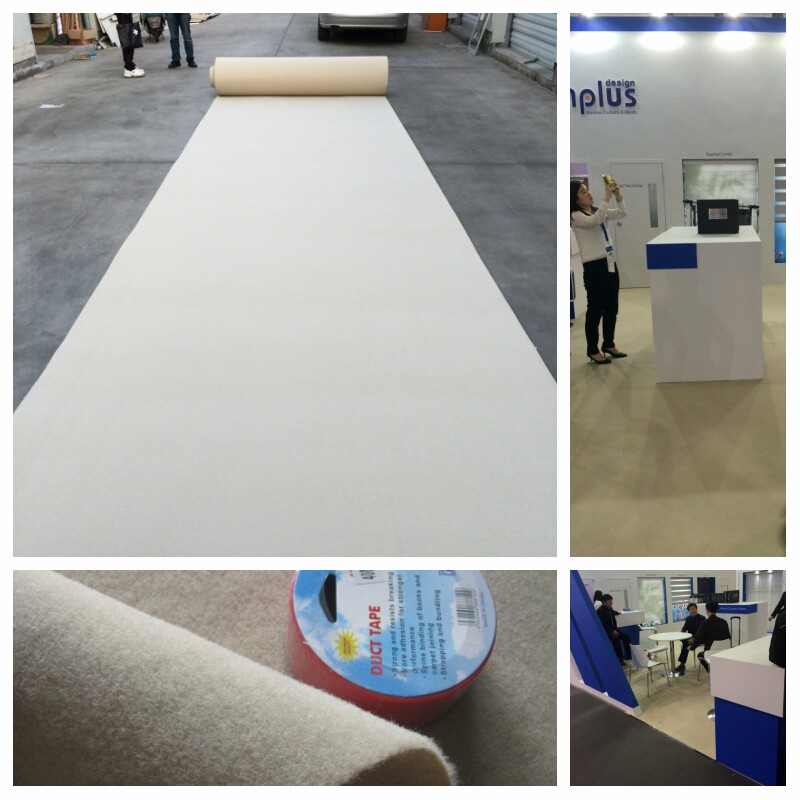 Direct selling exhibition carpet Beige Beige white Super thick beige velvet carpet Soft photo carpet Wedding carpet